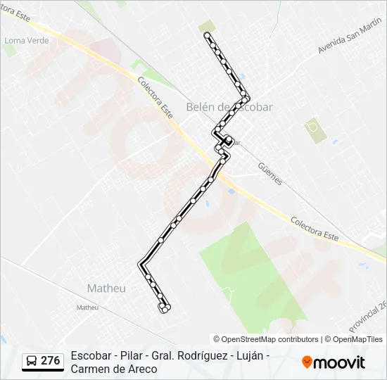 276 Colectivo Line Map