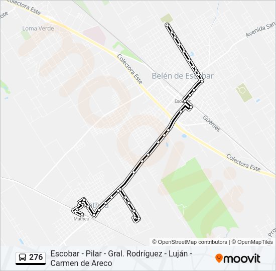 276 Colectivo Line Map