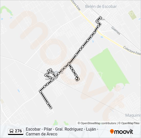 Mapa de 276 de Colectivo