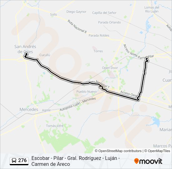 Mapa de 276 de Colectivo