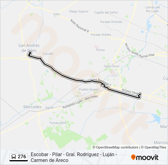 Mapa de 276 de Colectivo