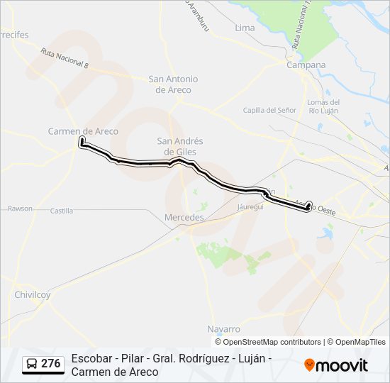 276 Colectivo Line Map
