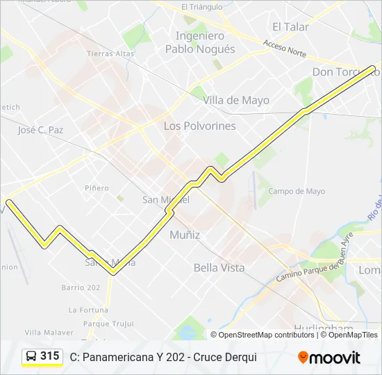 315 Colectivo Line Map