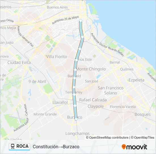 ROCA Train Line Map