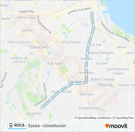 ROCA Train Line Map