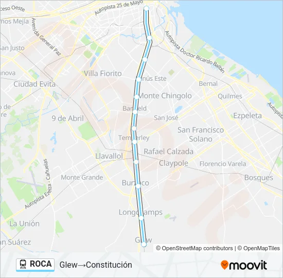 ROCA Train Line Map