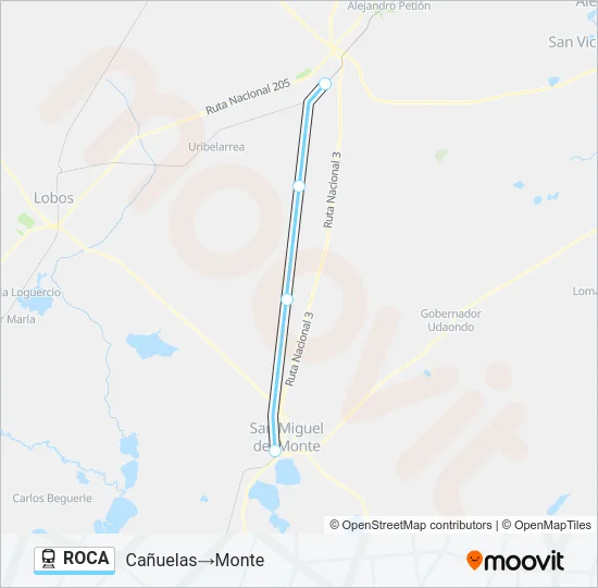 ROCA Train Line Map