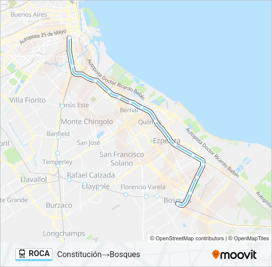 ROCA Train Line Map