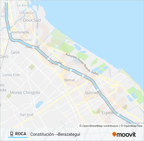 ROCA Train Line Map