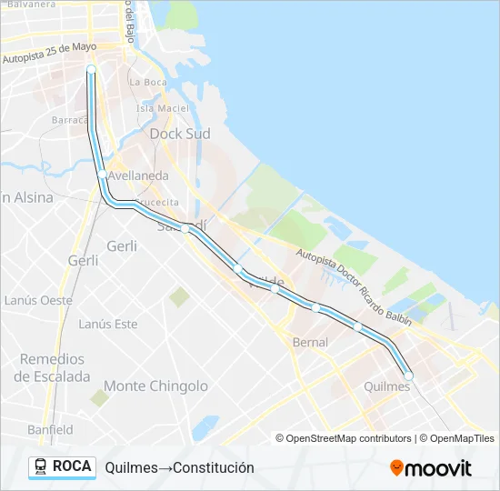 ROCA Train Line Map