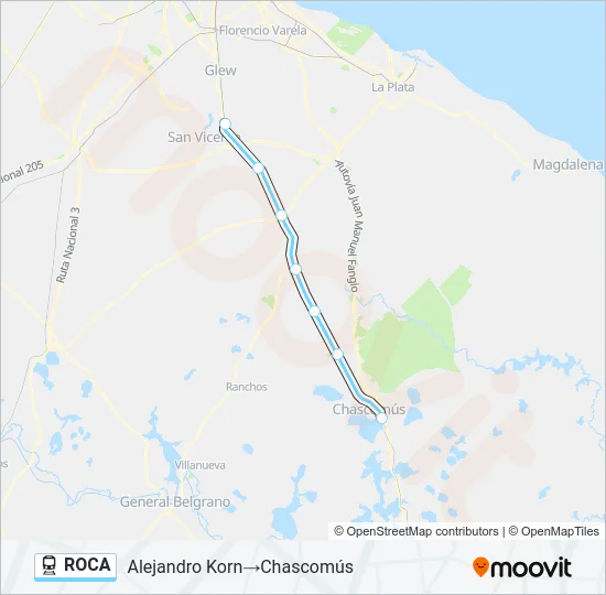 ROCA Train Line Map