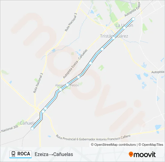 ROCA Train Line Map