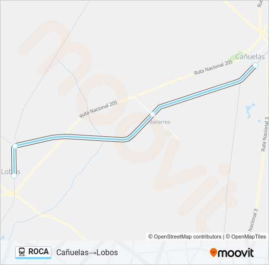 ROCA train Line Map