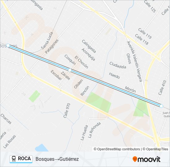 ROCA train Line Map