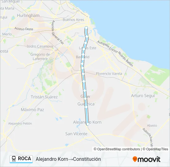 ROCA Train Line Map