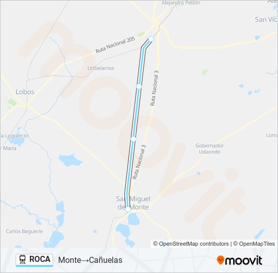 ROCA train Line Map