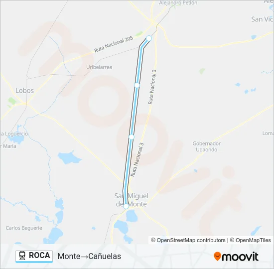 ROCA Train Line Map