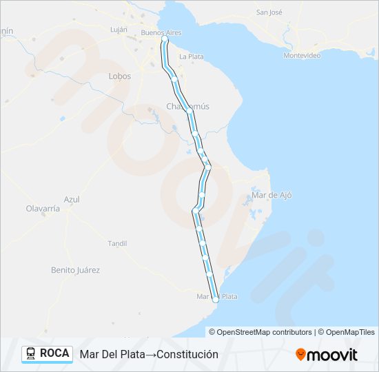 Mapa de ROCA de tren