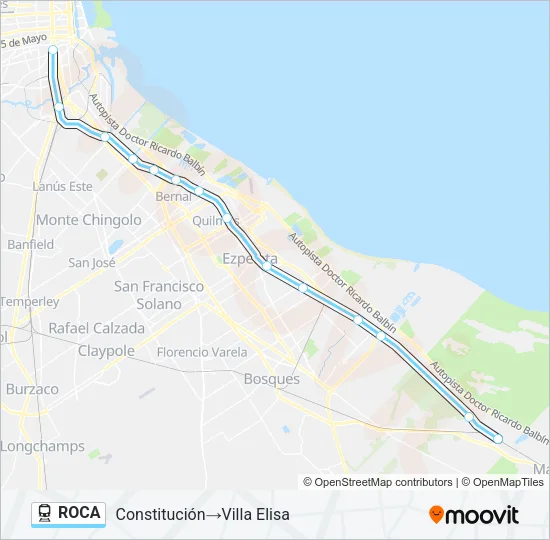 ROCA Train Line Map