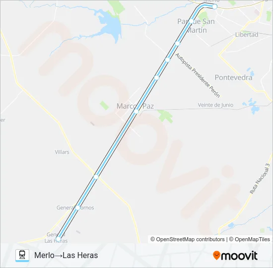 SARMIENTO Train Line Map