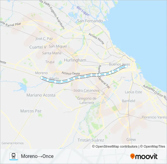 SARMIENTO Train Line Map