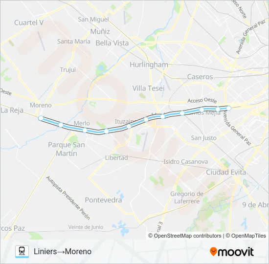 SARMIENTO Train Line Map
