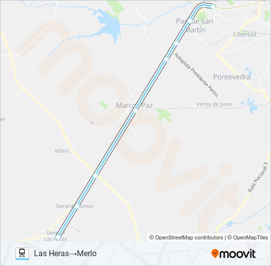 SARMIENTO train Line Map