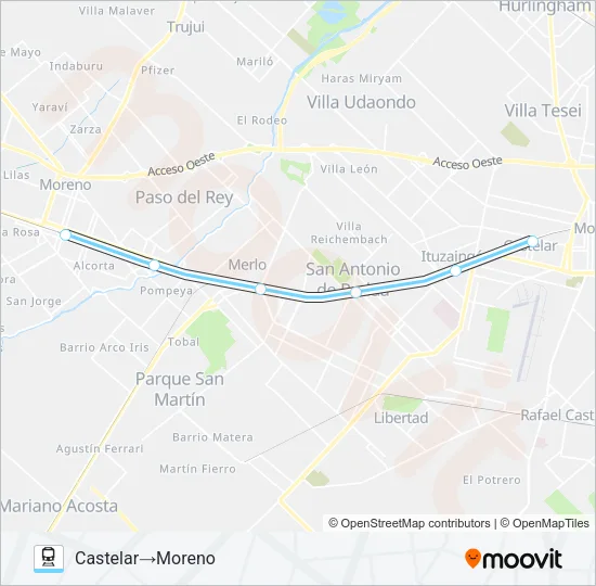 SARMIENTO Train Line Map