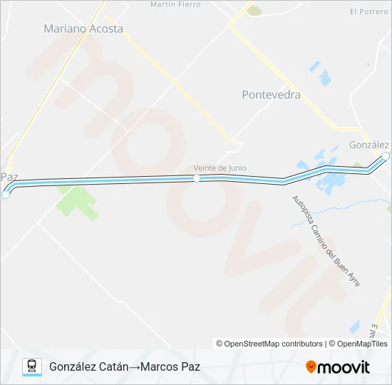 BELGRANO SUR Train Line Map