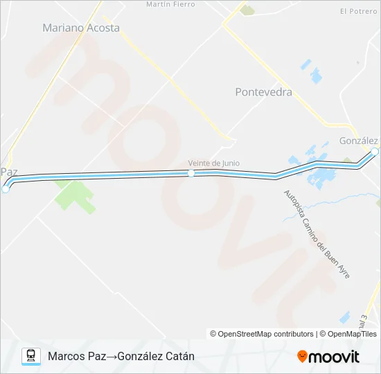 BELGRANO SUR Train Line Map