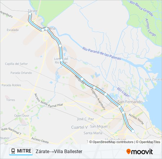 MITRE train Line Map