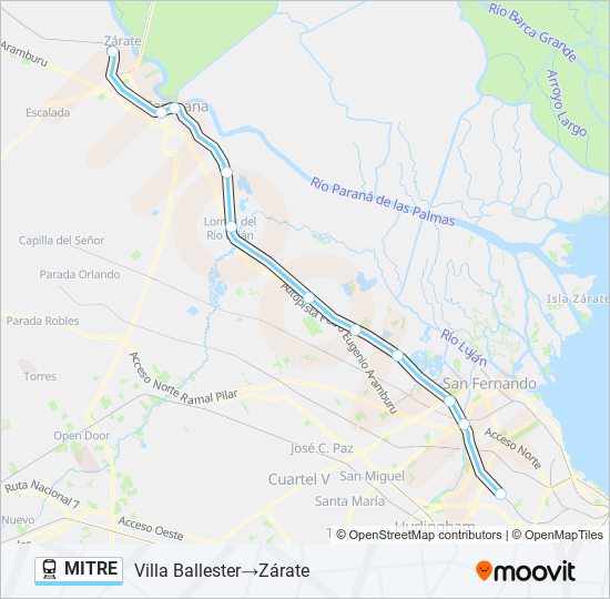 MITRE train Line Map