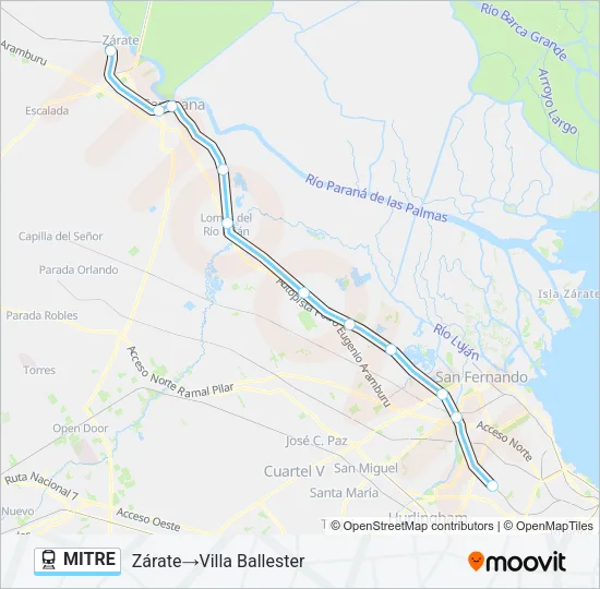 MITRE Train Line Map