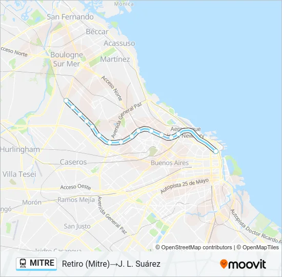 MITRE Train Line Map