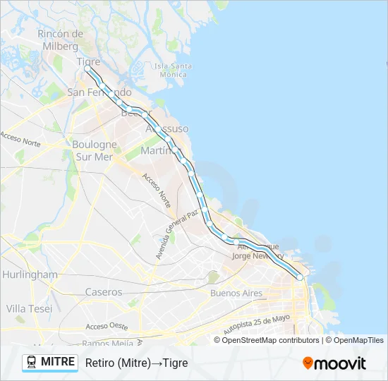 MITRE Train Line Map