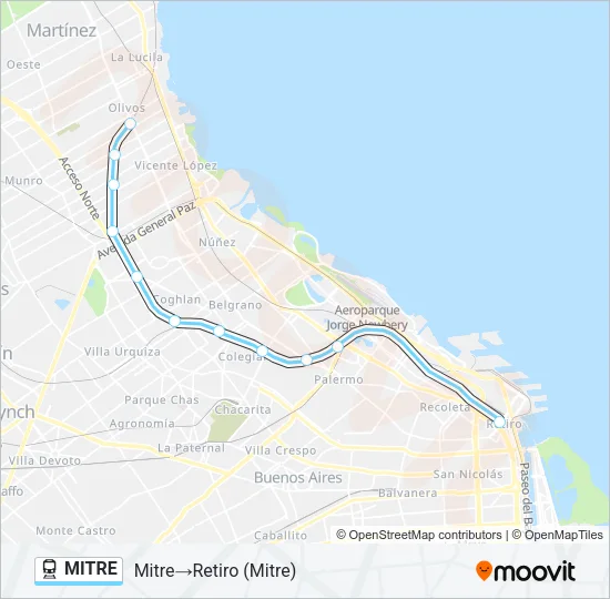 MITRE Train Line Map