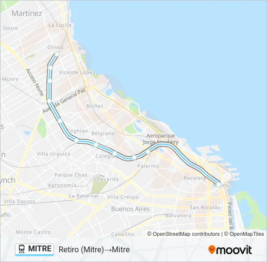 MITRE Train Line Map