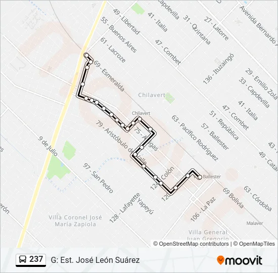 237 Colectivo Line Map
