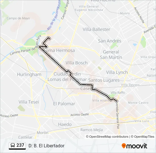 237 Colectivo Line Map