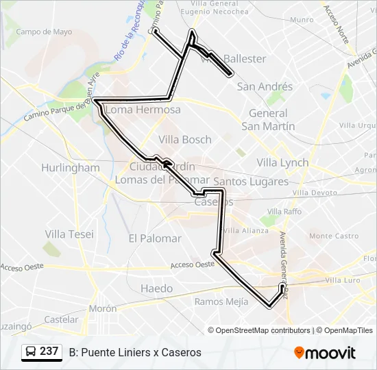 237 Colectivo Line Map