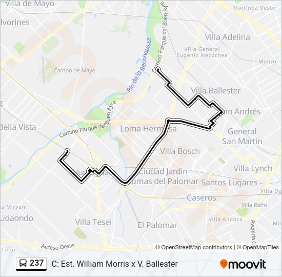 Mapa de 237 de Colectivo