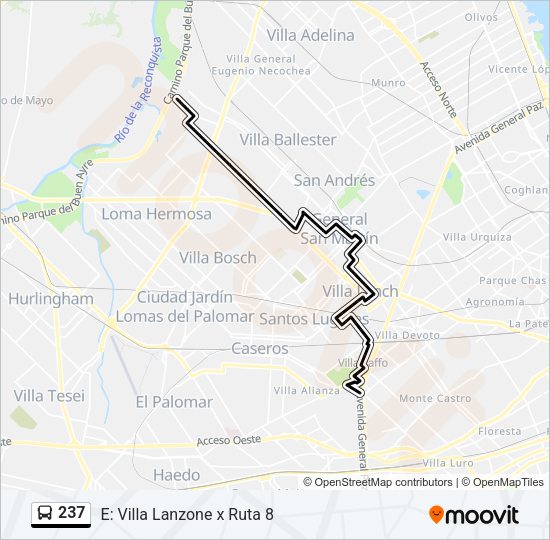 237 Colectivo Line Map
