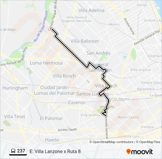 237 Colectivo Line Map