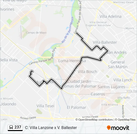 237 Colectivo Line Map