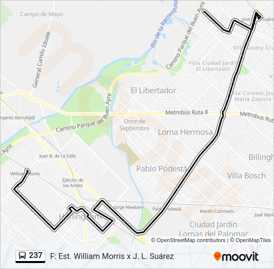 237 Colectivo Line Map