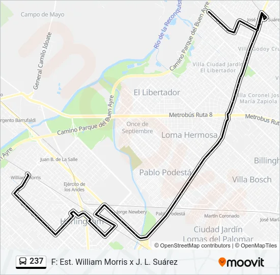 237 Colectivo Line Map