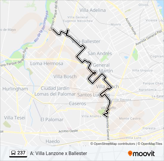 237 Colectivo Line Map