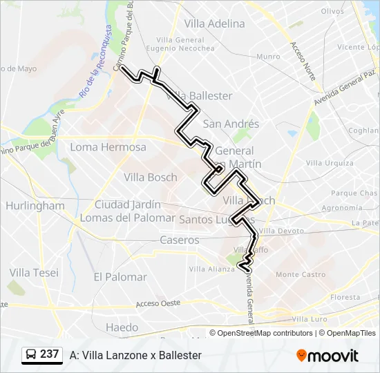 237 Colectivo Line Map
