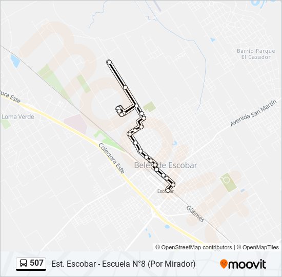 507 Colectivo Line Map