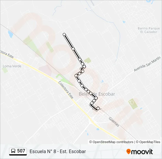 507 Colectivo Line Map